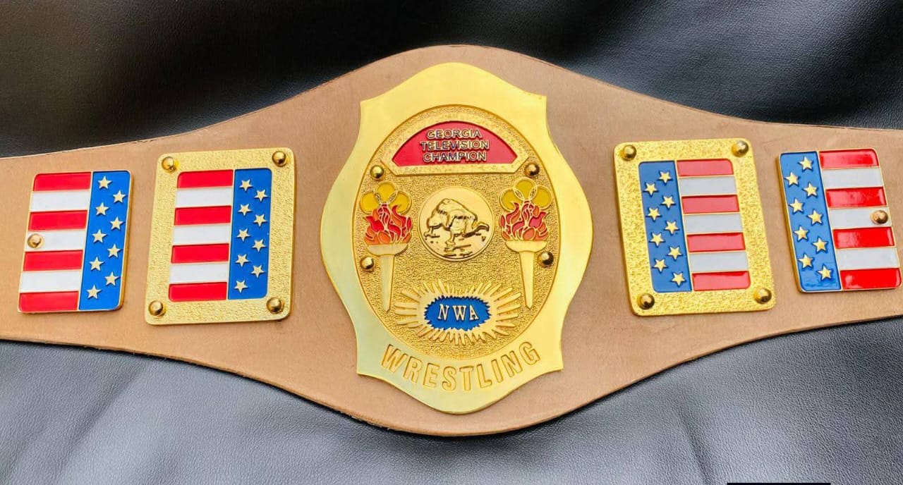 Premium CNC HD NWA Georgia Television Championship Belt 24K Gold Adults Side