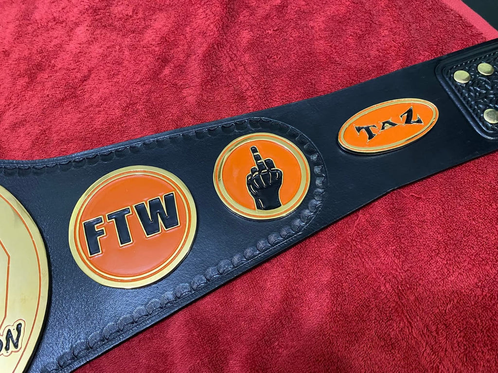 TAZ FTW World Heavyweight Wrestling Championship Title Belt 4mm Zinc