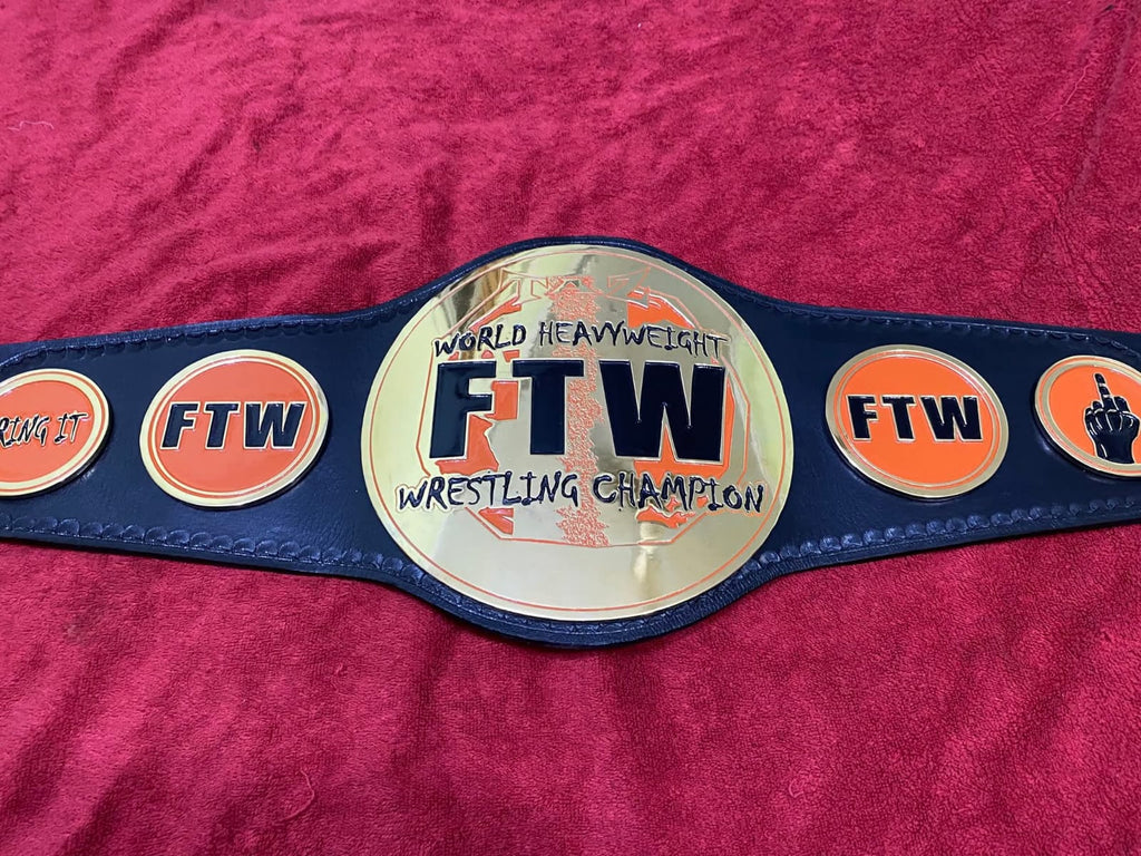 TAZ FTW World Heavyweight Wrestling Championship Title Belt 4mm Zinc