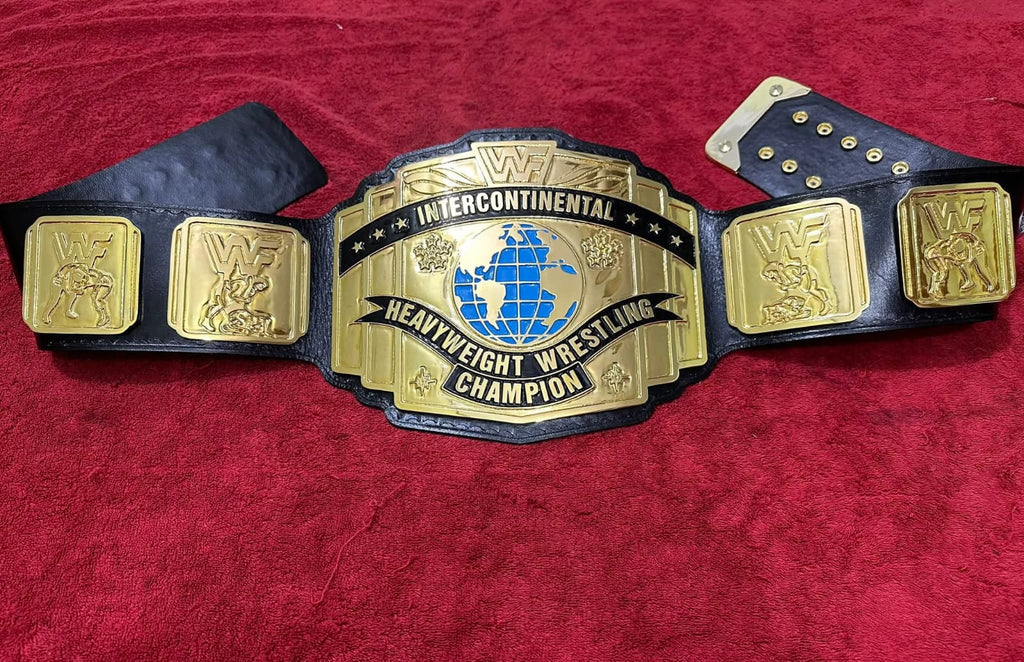 Wwf Intercontiental  Wrestling Championship Replica Title Belt 4MM Zinc Adult Size