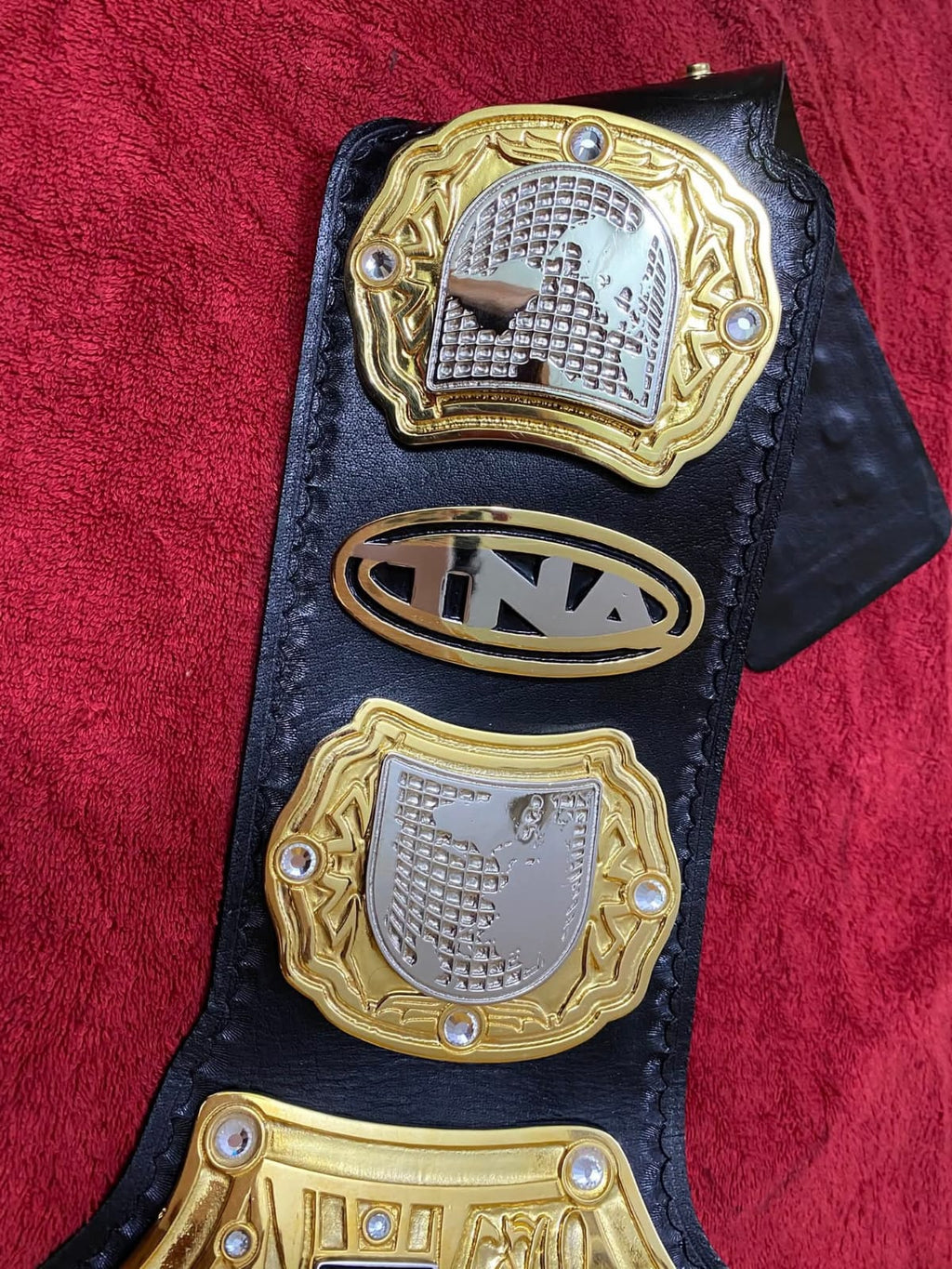 TNA Heavyweight Wrestling Champion Belt 4MM ZINC Plates Adult Size 2 Layers