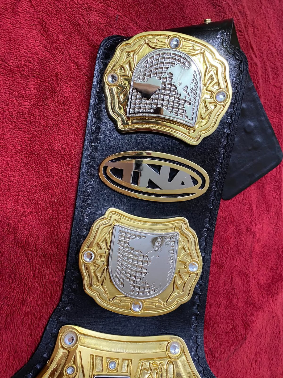 TNA Heavyweight Wrestling Champion Belt 4MM ZINC Plates Adult Size 2 Layers