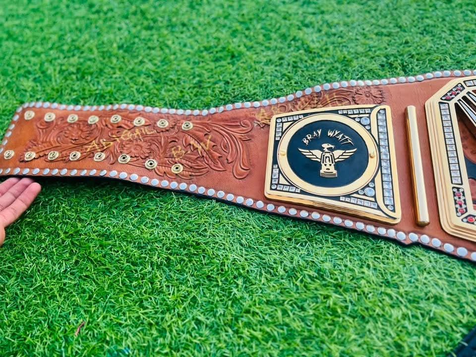 Premium CNC 3D Bray Waytt World Universal Premium CNC Championship Belt Replica 24K Gold 16MM