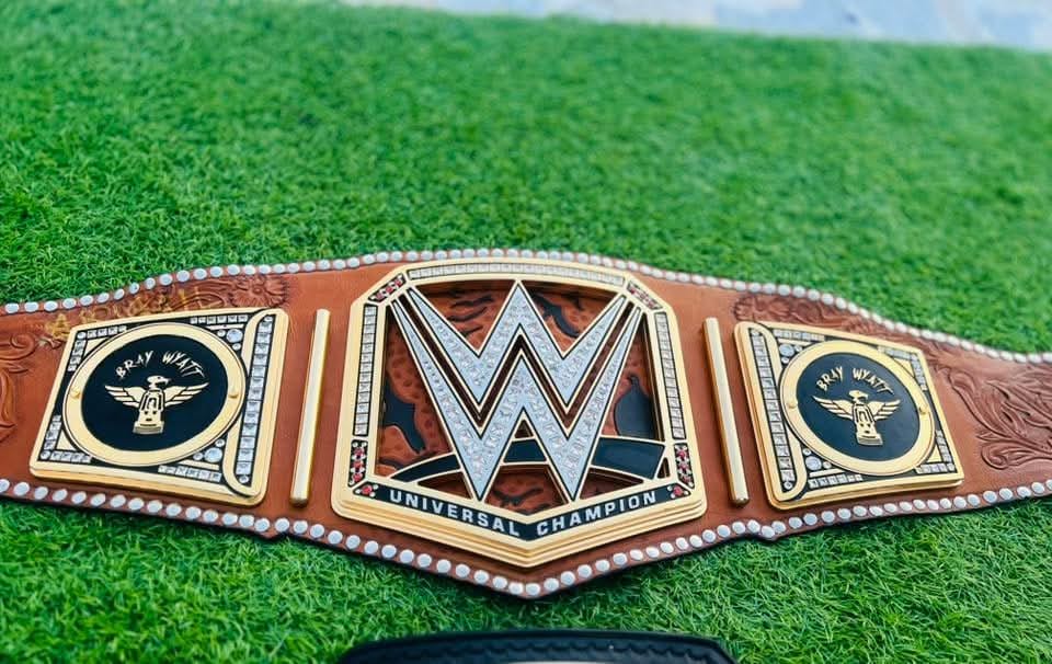 Premium CNC 3D Bray Waytt World Universal Premium CNC Championship Belt Replica 24K Gold 16MM