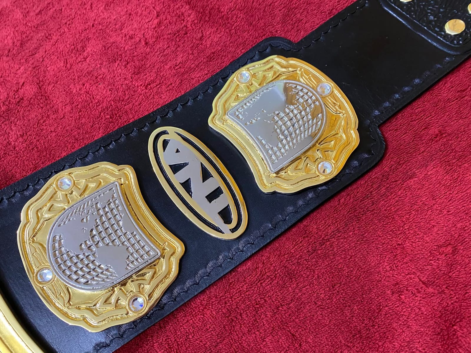TNA Heavyweight Wrestling Champion Belt 4MM ZINC Plates Adult Size 2 Layers