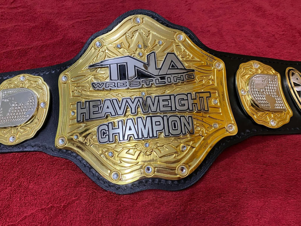 TNA Heavyweight Wrestling Champion Belt 4MM ZINC Plates Adult Size 2 Layers
