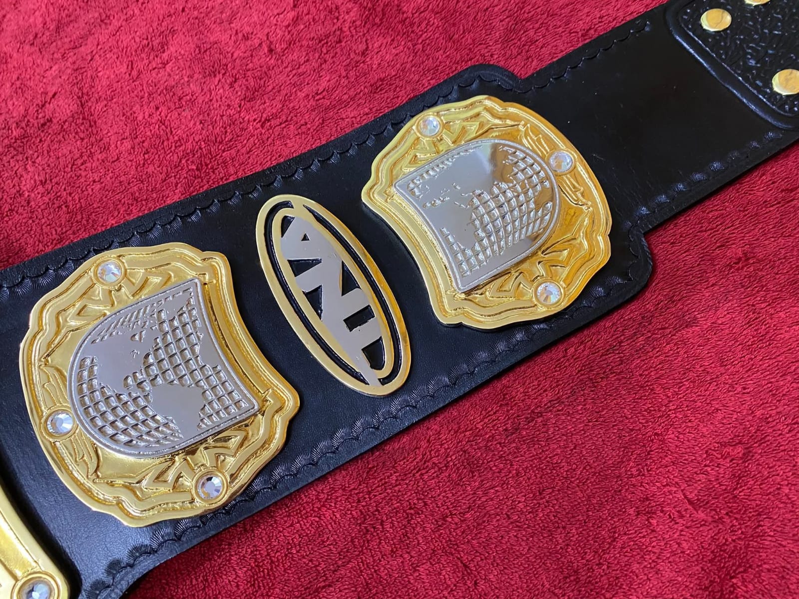 TNA Heavyweight Wrestling Champion Belt 4MM ZINC Plates Adult Size 2 Layers