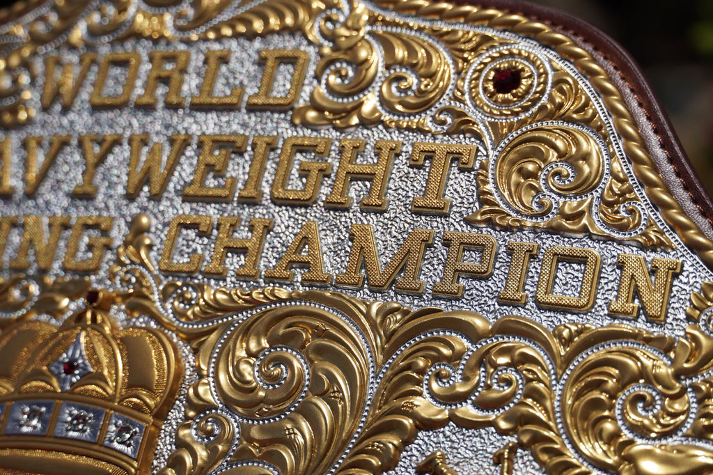 Premium CNC 3D Big Gold World Heavyweight Championship Replica With Hand Texture Plates Hand Tooling Leather  Adults Size