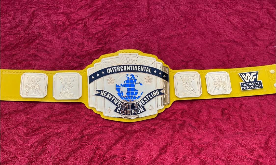 Wwf Classic Intercontinental Heavyweight Wrestling Championship Belt | 4mm Brass Golden Strap Edition