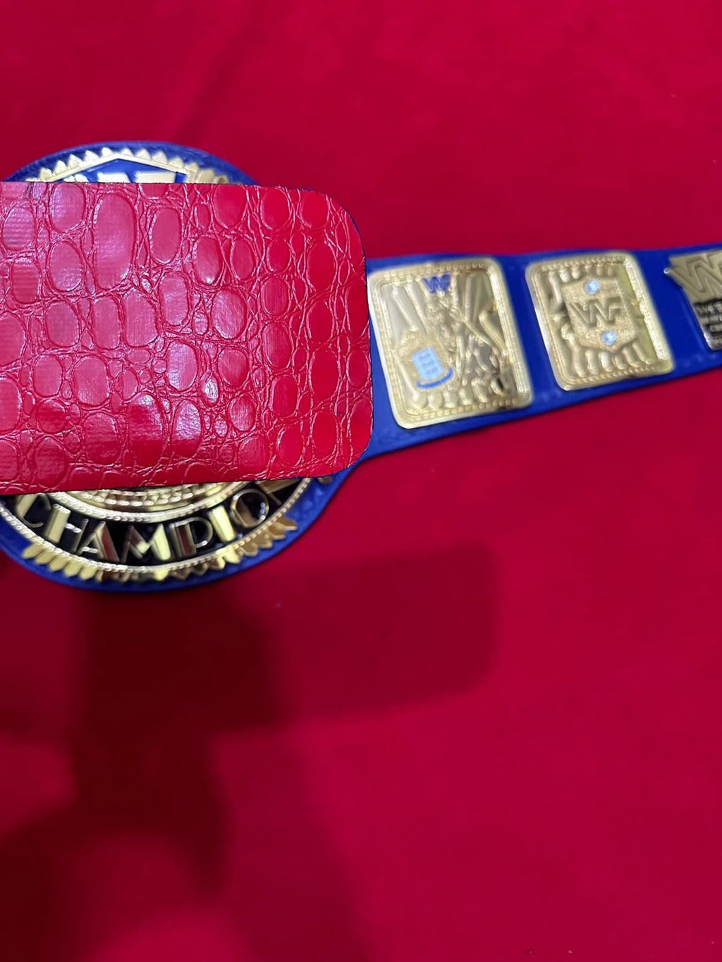 Wwf Block Logo Big Eagle Heavyweight Wrestling Championship belt 4mm Zinc Blue