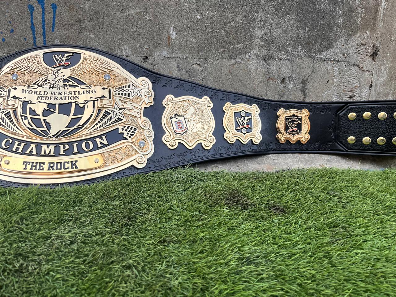 Premium CNC 3D Old Undisputed Championship Belt 24k Gold Hand Tooling Leather