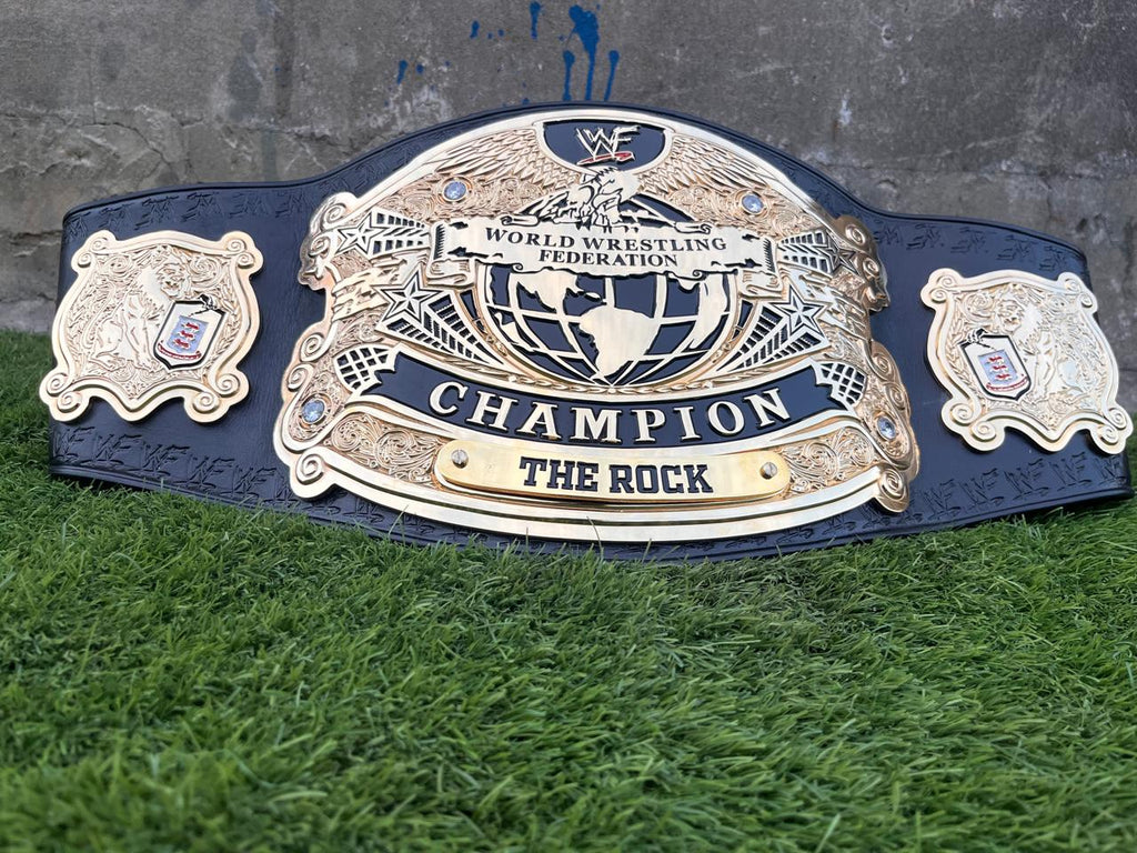 Premium CNC 3D Old Undisputed Championship Belt 24k Gold Hand Tooling Leather