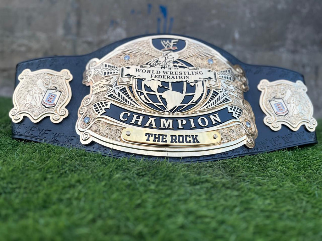 Premium CNC 3D Old Undisputed Championship Belt 24k Gold Hand Tooling Leather