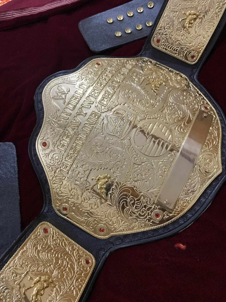 BIG GOLD World Heavyweight Championship Replica Belt Adult Size 2mm Adults Size