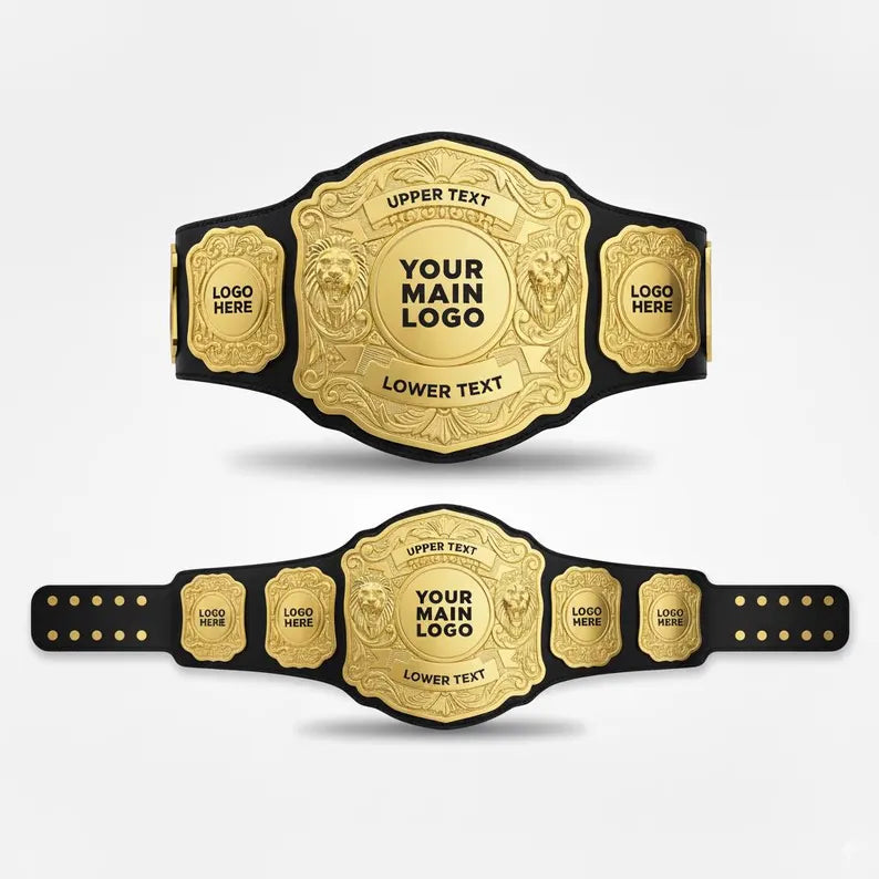 Custom Wrestling Heavyweight Championship Belt 2mm | Personalized Logo, Real Leather Strap