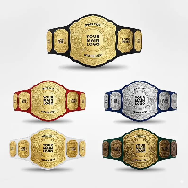 Custom Wrestling Heavyweight Championship Belt 2mm | Personalized Logo, Real Leather Strap