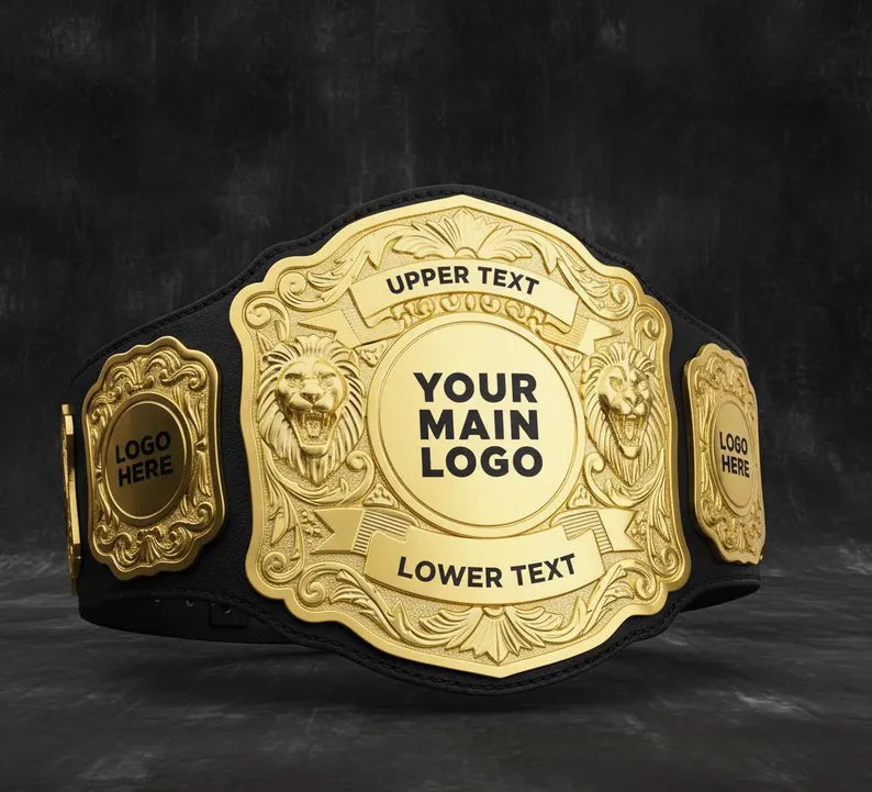 Custom Wrestling Heavyweight Championship Belt 2mm | Personalized Logo, Real Leather Strap