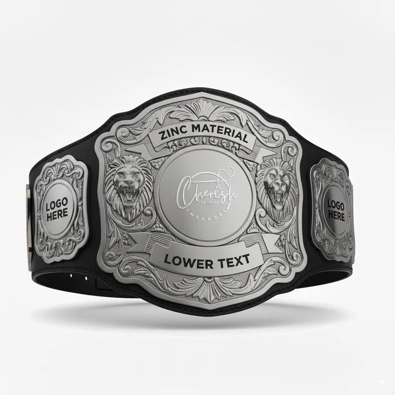 Custom Wrestling Heavyweight Championship Belt 2mm | Personalized Logo, Real Leather Strap