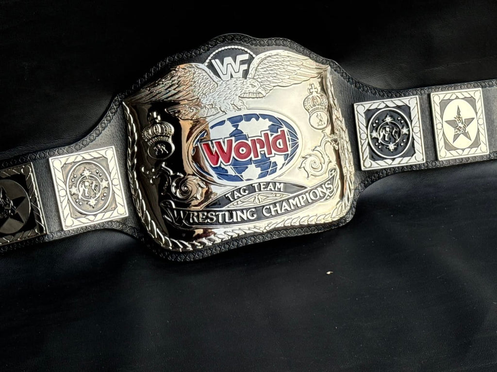 Premium CNC 3D British Bulldog Tag Team Championship Title Belt – 4MM Zinc Nickle Replica