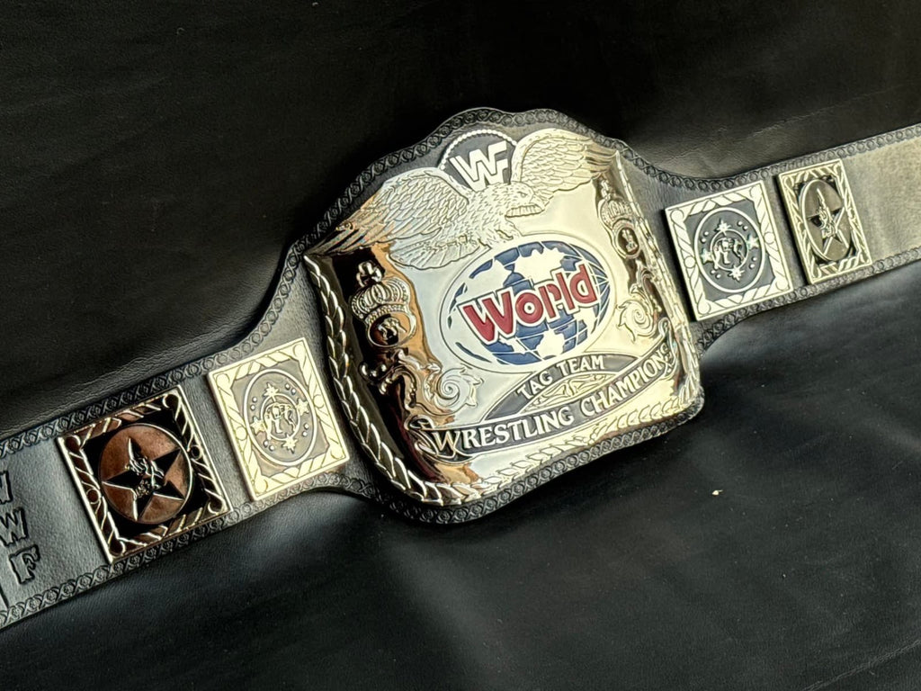 Premium CNC 3D British Bulldog Tag Team Championship Title Belt – 4MM Zinc Nickle Replica