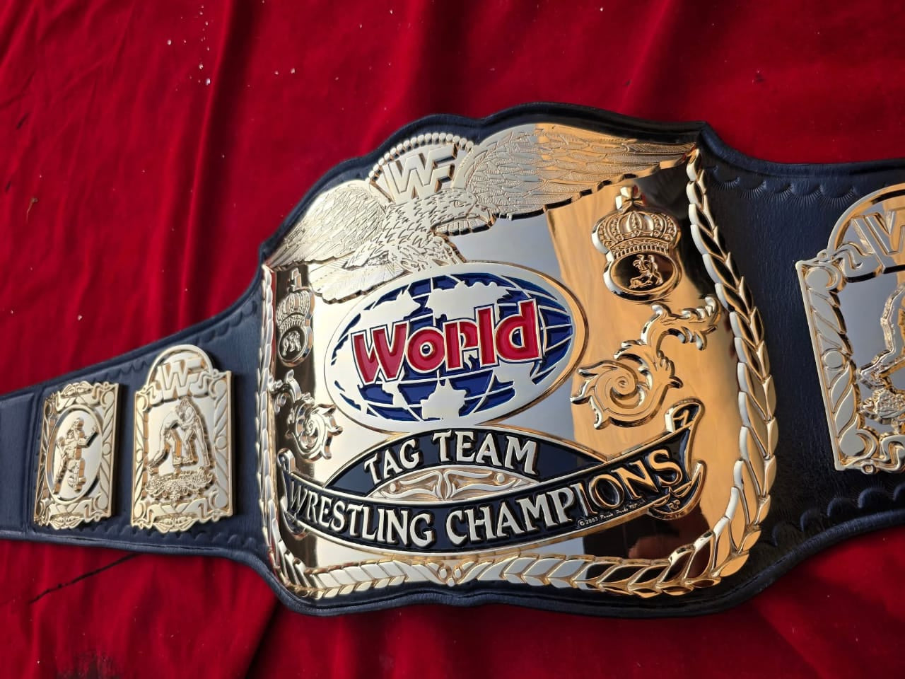 Wwf Premium CNC 3D World Tag Team Championship Belt CNC Detailed – 24K Gold Plated Replica