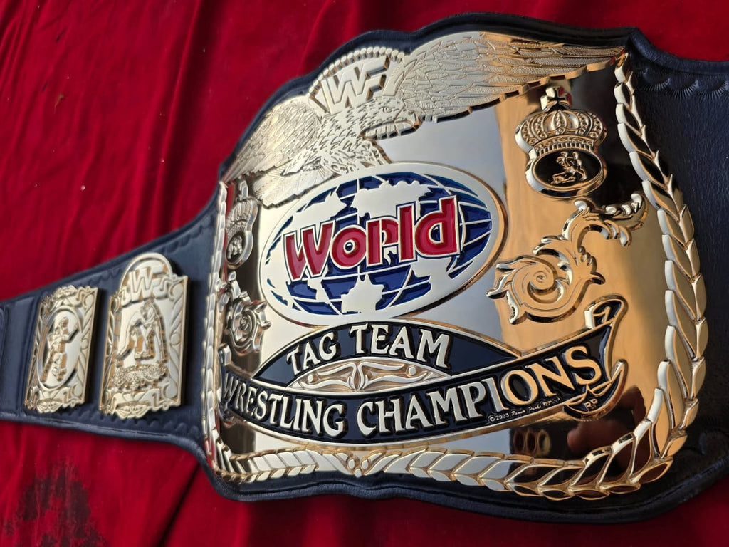 Wwf Premium CNC 3D World Tag Team Championship Belt CNC Detailed – 24K Gold Plated Replica