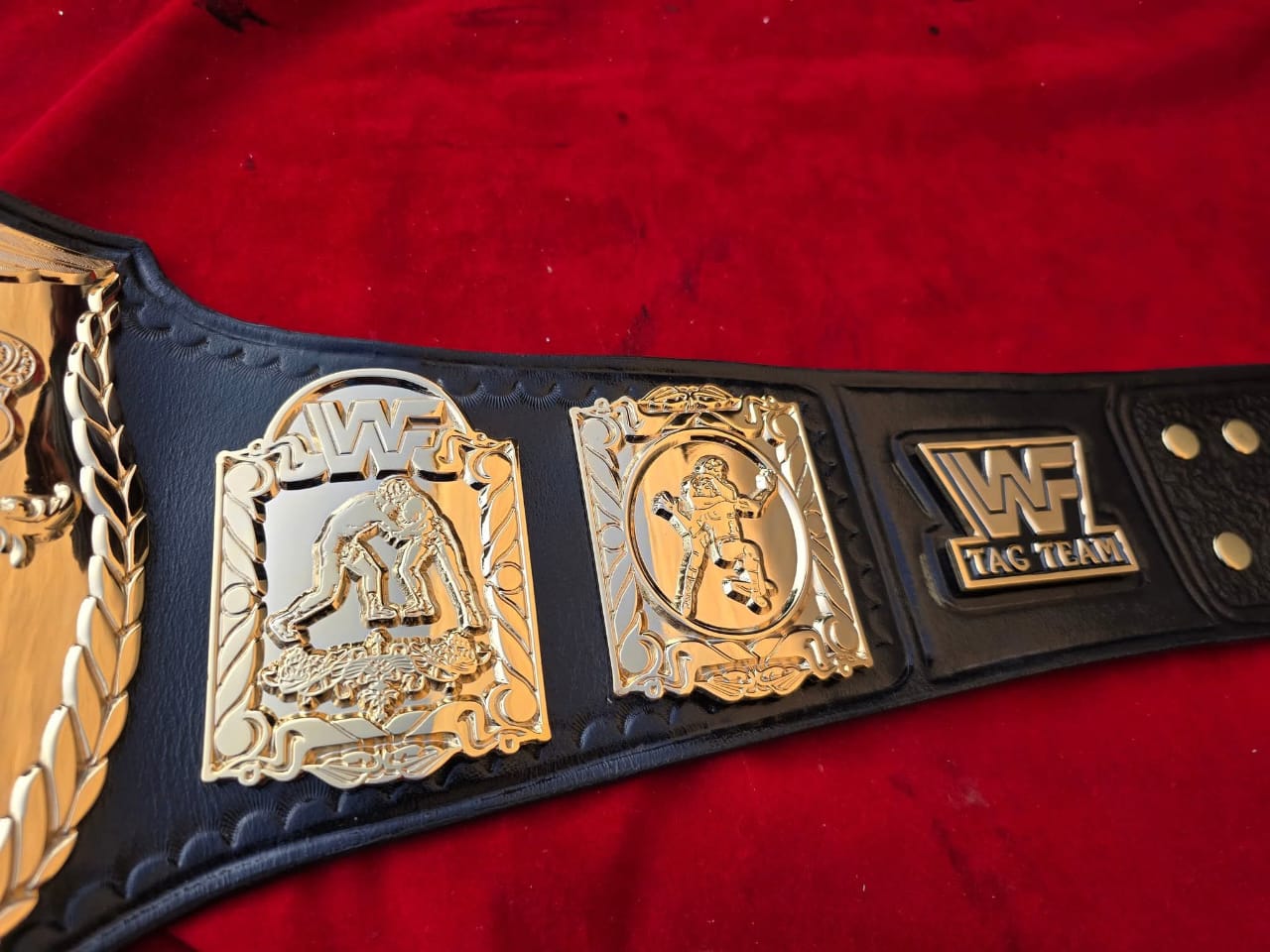 Wwf Premium CNC 3D World Tag Team Championship Belt CNC Detailed – 24K Gold Plated Replica