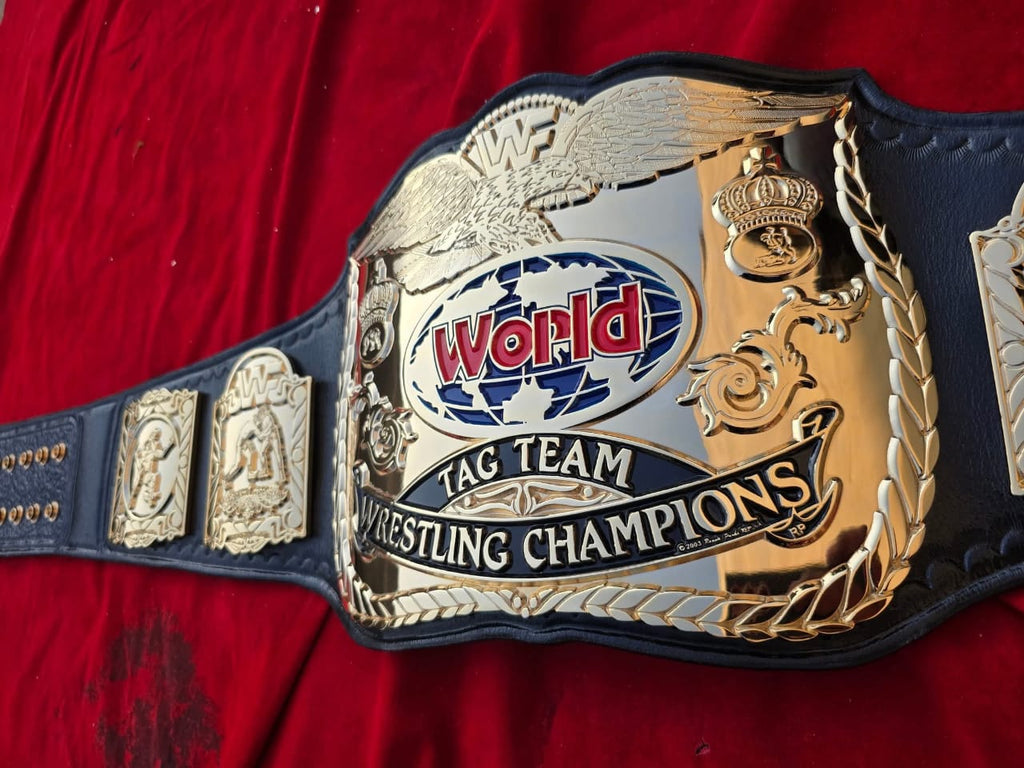 Wwf Premium CNC 3D World Tag Team Championship Belt CNC Detailed – 24K Gold Plated Replica