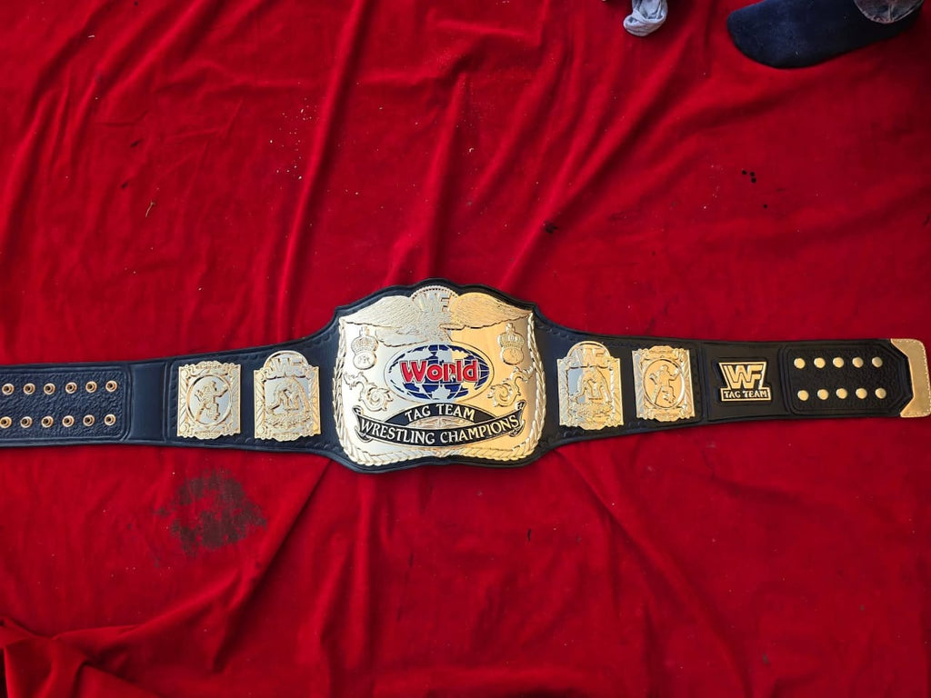 Wwf Premium CNC 3D World Tag Team Championship Belt CNC Detailed – 24K Gold Plated Replica