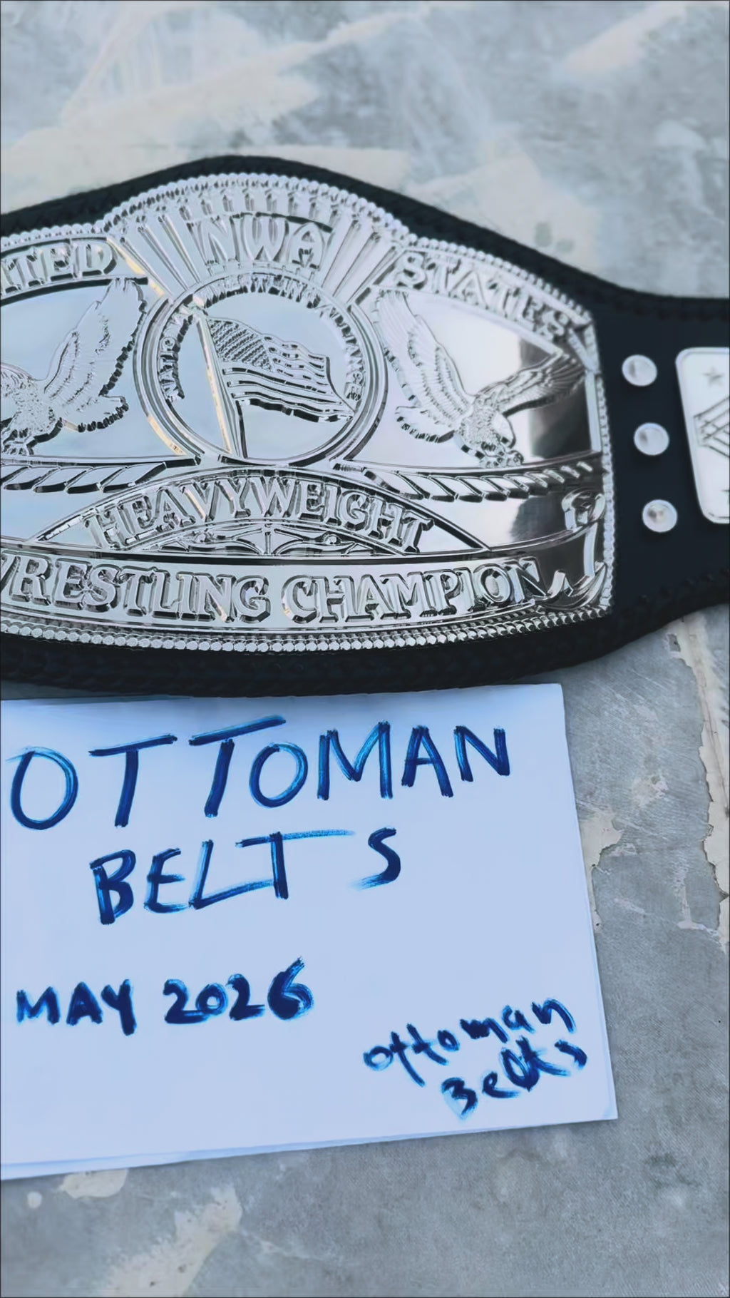 NWA UNITED STATES HEAVYWEIGHT WRESTLING CHAMPIONSHIP BELT ADULT ZINC METAL PLATES REPLICA
