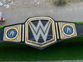Premium CNC 3D Worldheavyweight Championship Replica Belt 16MM Releatherd With Aj Styles Side Plates 24K Gold Adults Size