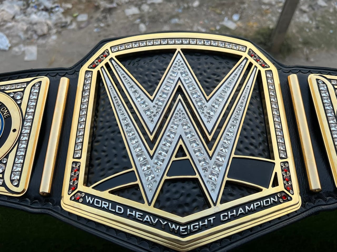 Premium CNC 3D Worldheavyweight Championship Replica Belt 16MM Releatherd With Aj Styles Side Plates 24K Gold Adults Size
