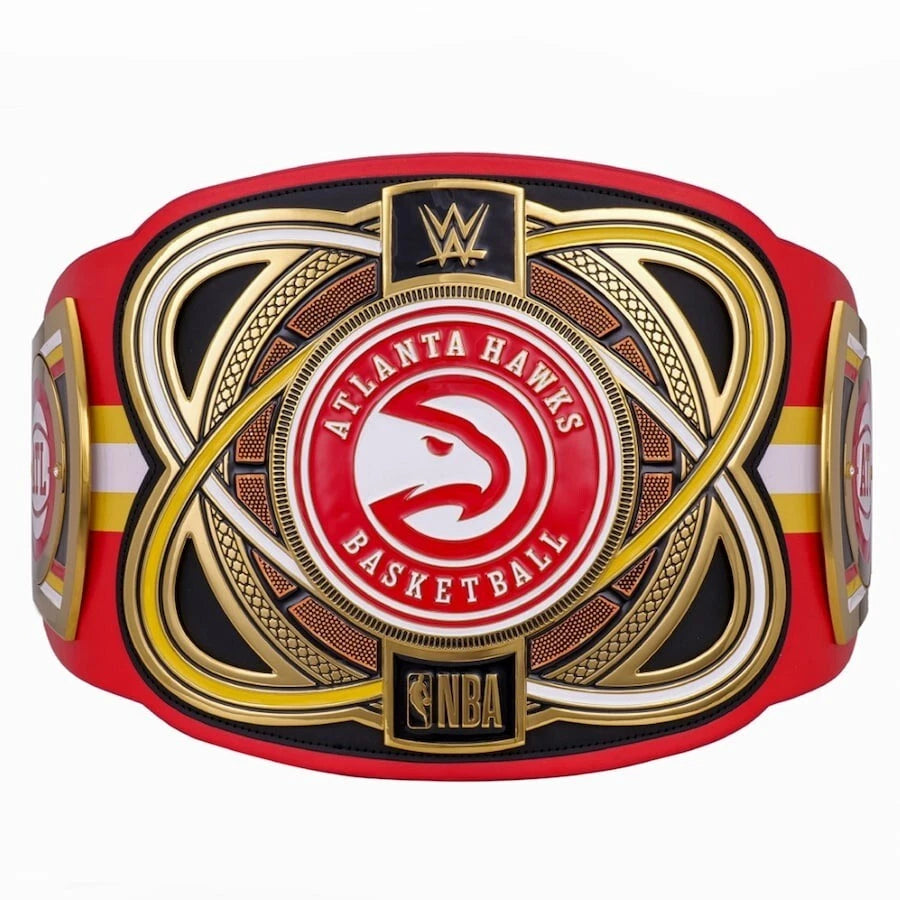 Atlanta Hawks NBA 2mm Championship Belt Gold Plated Real Leather