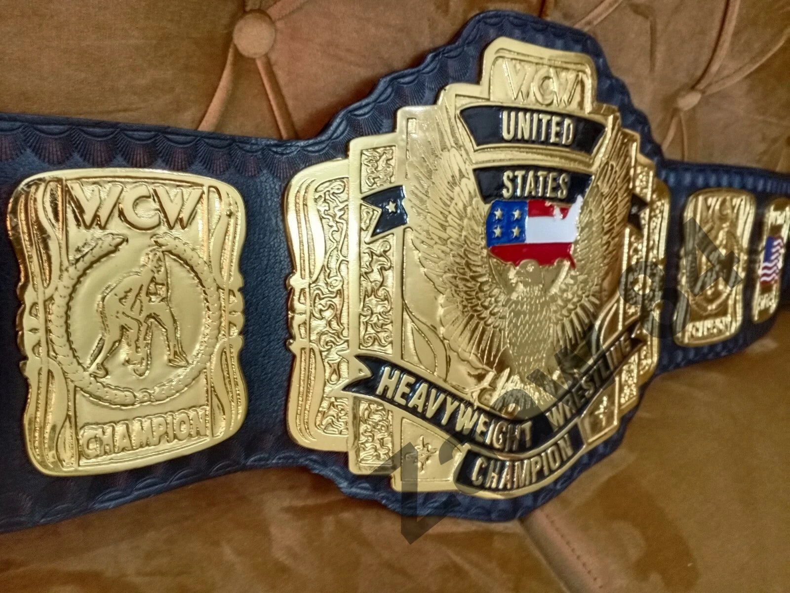 WCW UNITED STATES CHAMPIONSHIP Replica Belt 1999 BY Figures Toy Company signed