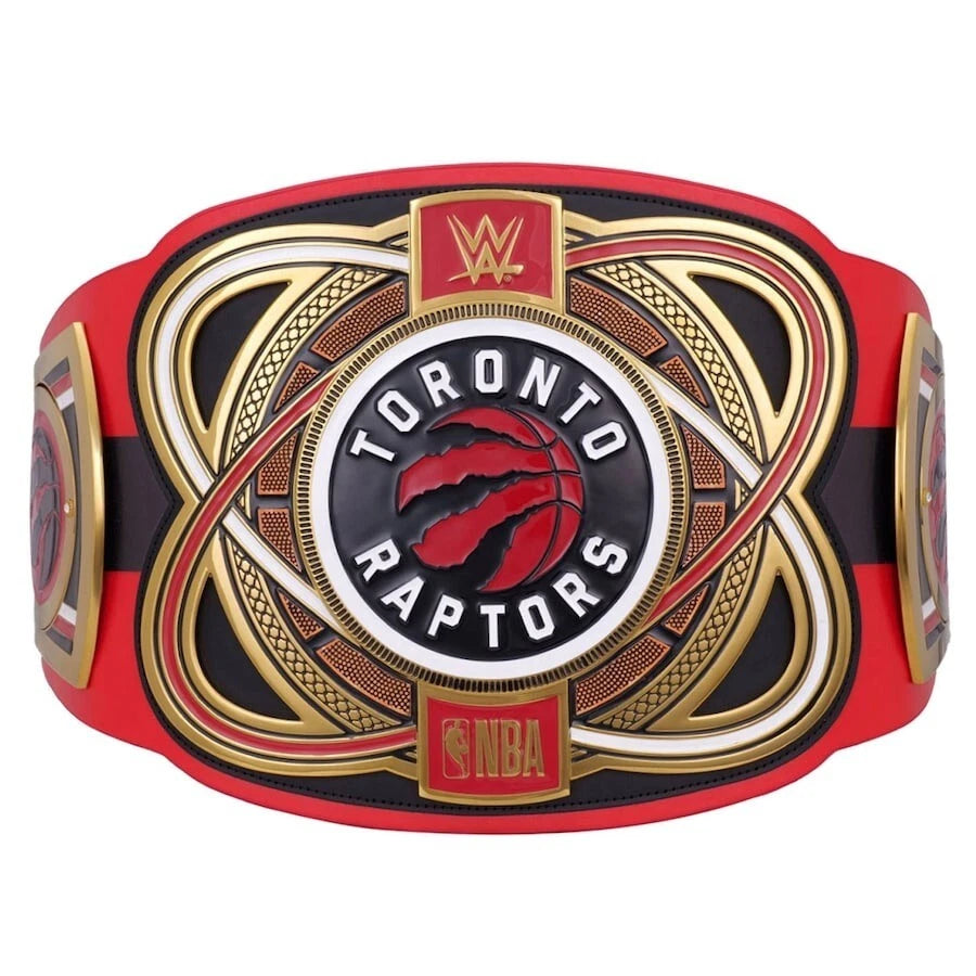 Toronto Raptors NBA 2mm Championship Belt Gold Plated Real Leather