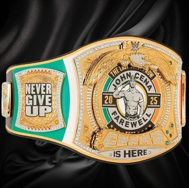 WWE John Cena Farewell Spinner 2025 Dublin Championship Belt Adult Replica 4MM