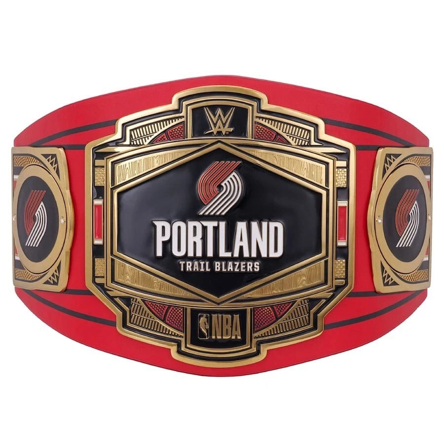 Portland Trail Blazers NBA 2mm Championship Belt Gold Plated Real Leather
