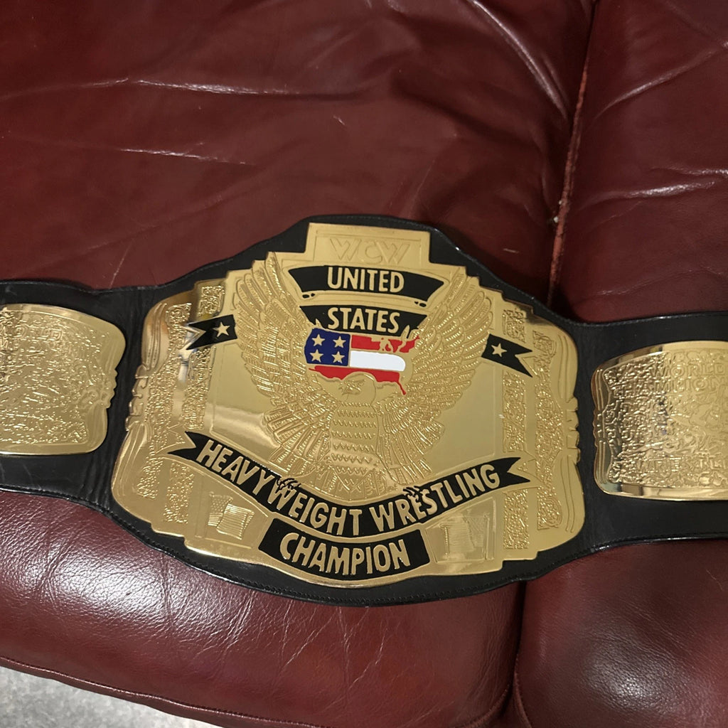WCW UNITED STATES CHAMPIONSHIP Replica Belt 1999 BY Figures Toy Company signed