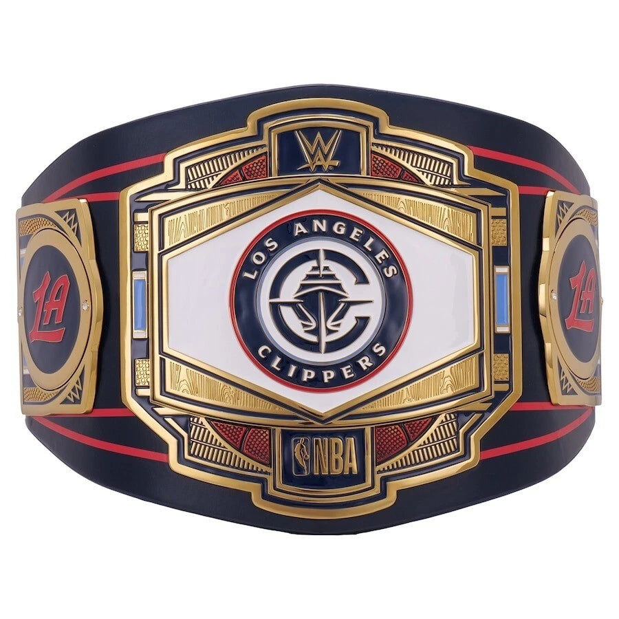 Los Angeles Clippers NBA 2mm Championship Belt Gold Plated Real Leather