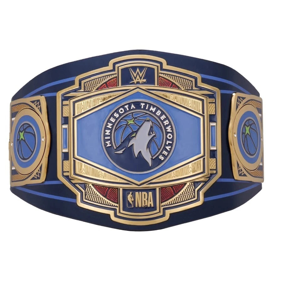 Minnesota Timberwolves NBA 2mm Championship Belt Gold Plated Real Leather