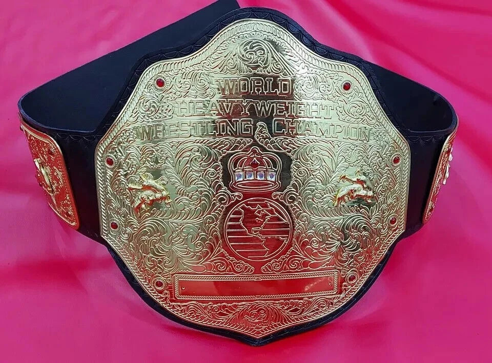 BIG GOLD World Heavyweight Championship Belt 2mm Brass Adult Size