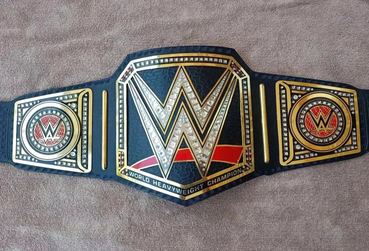The World Heavyweight Championship Replica Title Belt Adult Size 2MM Brass Plates