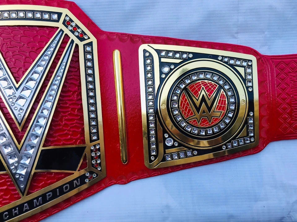 Universal-Championship-Belt-Adult-Size-wrestling-Raplica Belt Red 2MM Brass