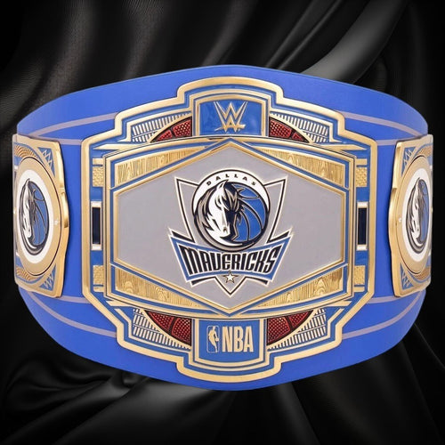 Dallas Mavericks NBA 2mm Championship Belt Gold Plated Real Leather