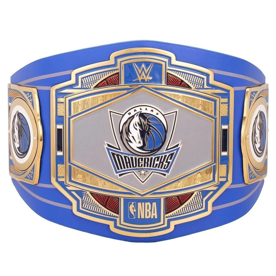 Dallas Mavericks NBA 2mm Championship Belt Gold Plated Real Leather