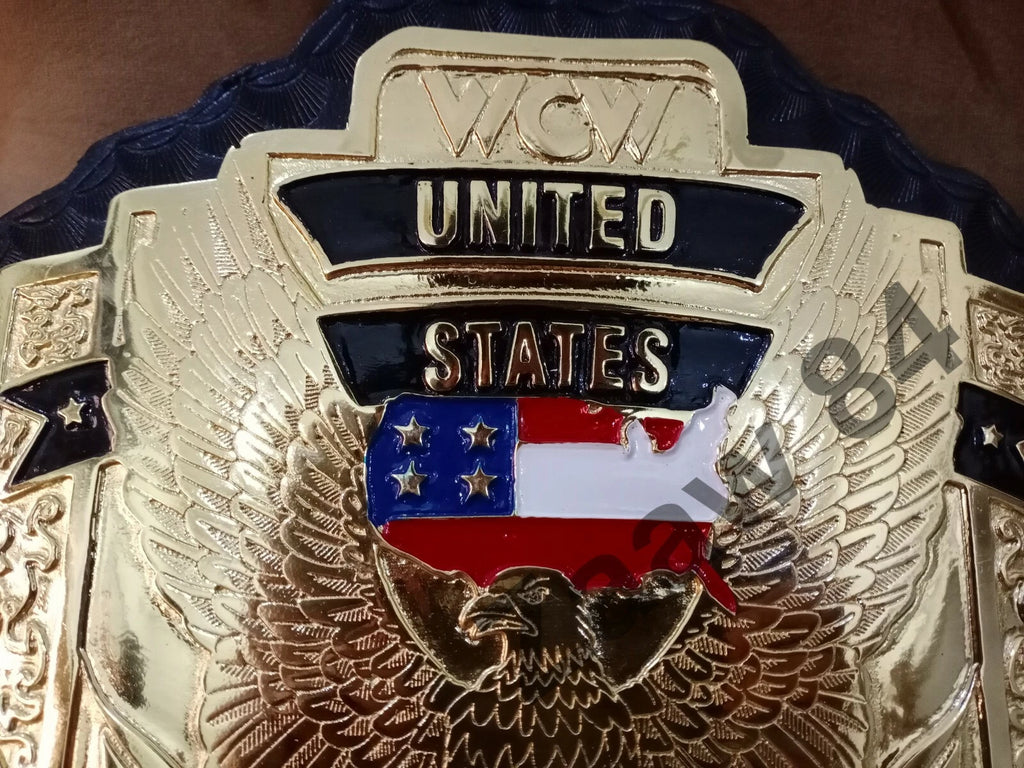 WCW UNITED STATES CHAMPIONSHIP Replica Belt 1999 BY Figures Toy Company signed