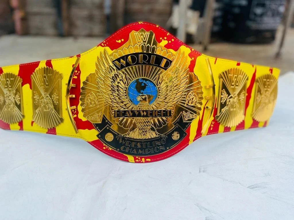 Wwf Winged Eagle Hulk Hogan Signature  INTERCONTINENTAL 24K GOLD Championship Belt Series Championship Replica Title Belt 2mm Brass
