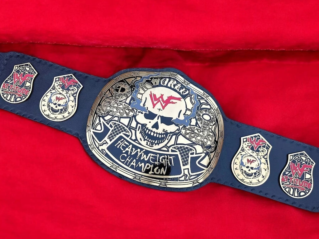 Wwf Smoking Skull Stone Cold World Heavyweight Championship Belt Back Snak Skin 2MM Brass
