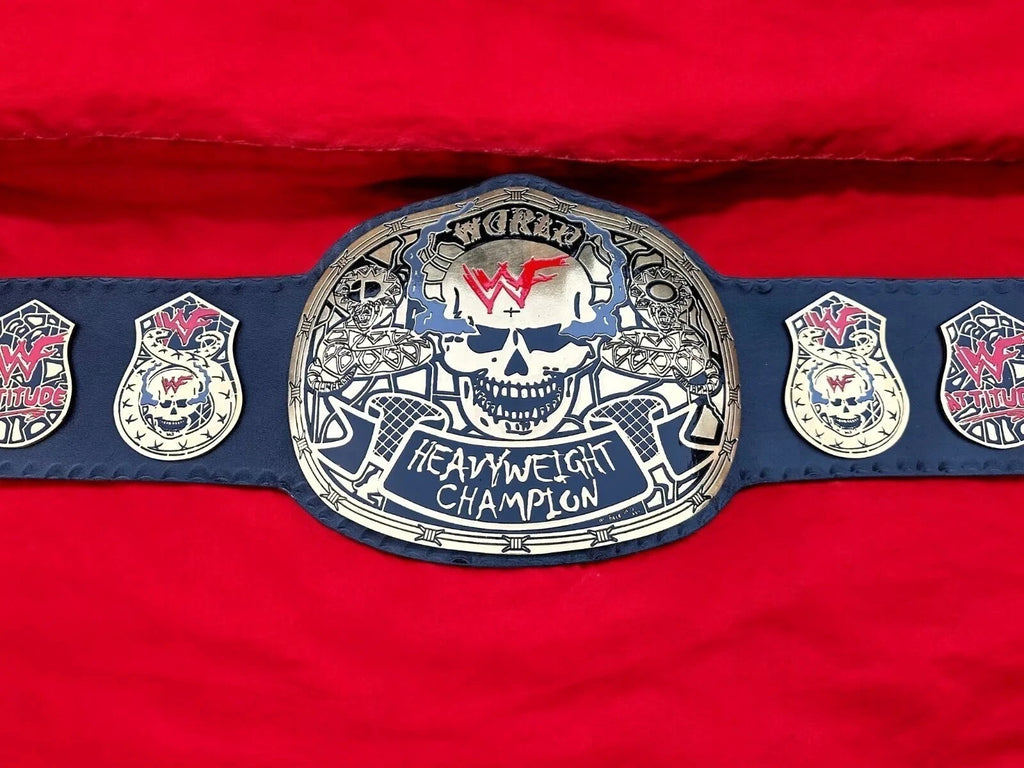 Wwf Smoking Skull Stone Cold World Heavyweight Championship Belt Back Snak Skin 2MM Brass