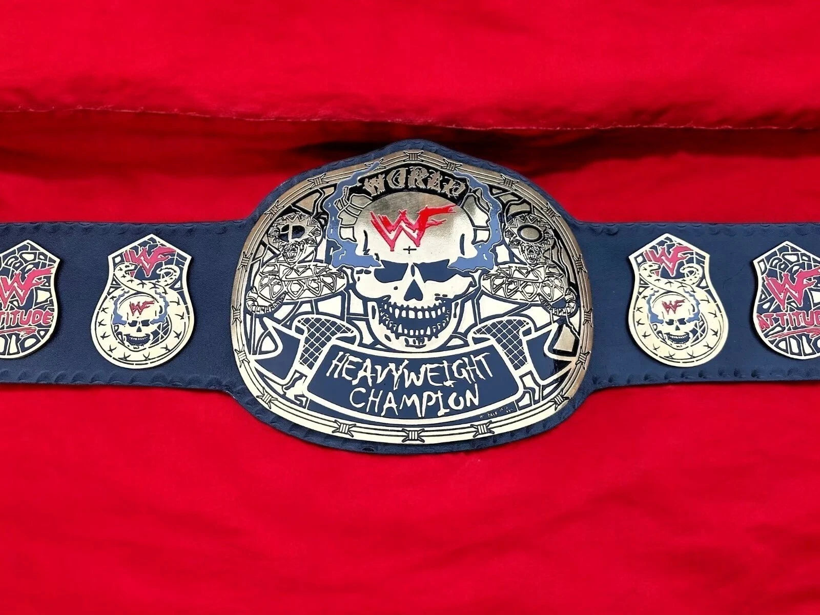 Wwf Smoking Skull Stone Cold World Heavyweight Championship Belt Back Snak Skin 2MM Brass